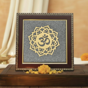 Om Symbol on Pyrite